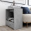 VidaXL vidaXL Side Table Concrete Grey Engineered Wood Magazine Rack Storage Table 1
