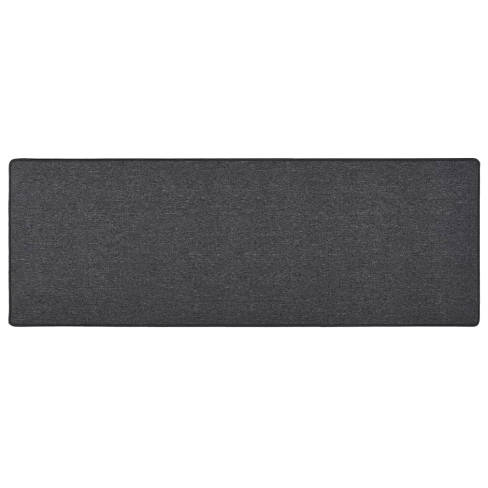 vidaXL Carpet Runner Anthracite Hallway Kitchen Floor Carpet Mat Area Rug