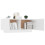 VidaXL vidaXL Bedside Cabinet White Engineered Wood Nightstand Beside Table Unit 4