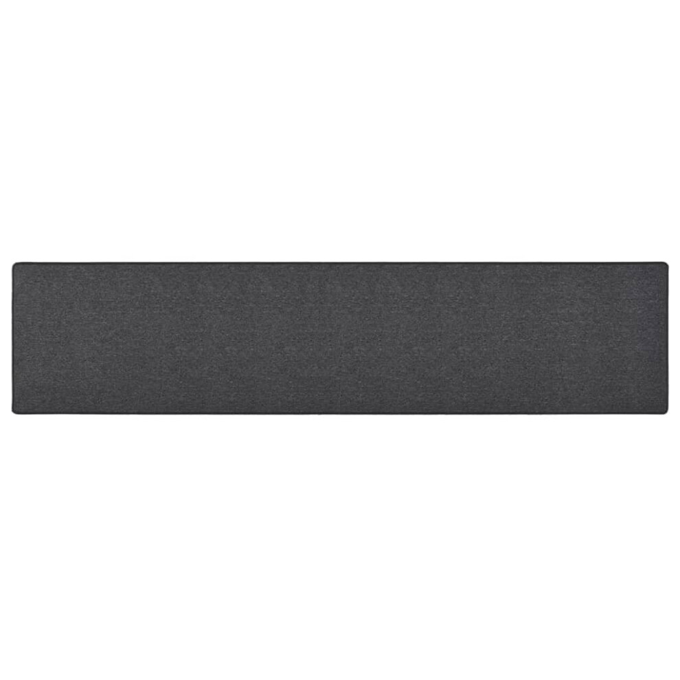 vidaXL Carpet Runner Anthracite Hallway Kitchen Floor Carpet Mat Area Rug