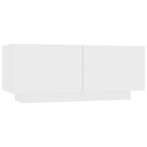 VidaXL vidaXL Bedside Cabinet White Engineered Wood Nightstand Beside Table Unit 1