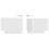 VidaXL vidaXL Bedside Cabinet White Engineered Wood Nightstand Beside Table Unit 8