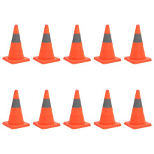 vidaXL 10x Pop-up Traffic Cones 42 cm Outdoor Foldable Traffic Road Signs