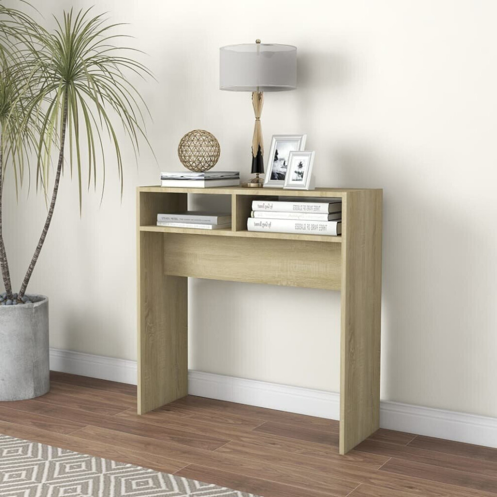 vidaXL Console Table Sonoma Oak Engineered Wood Accent Couch Side Hall Table