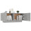 VidaXL vidaXL Bedside Cabinet Concrete Grey Engineered Wood Nightstand Beside Table 4