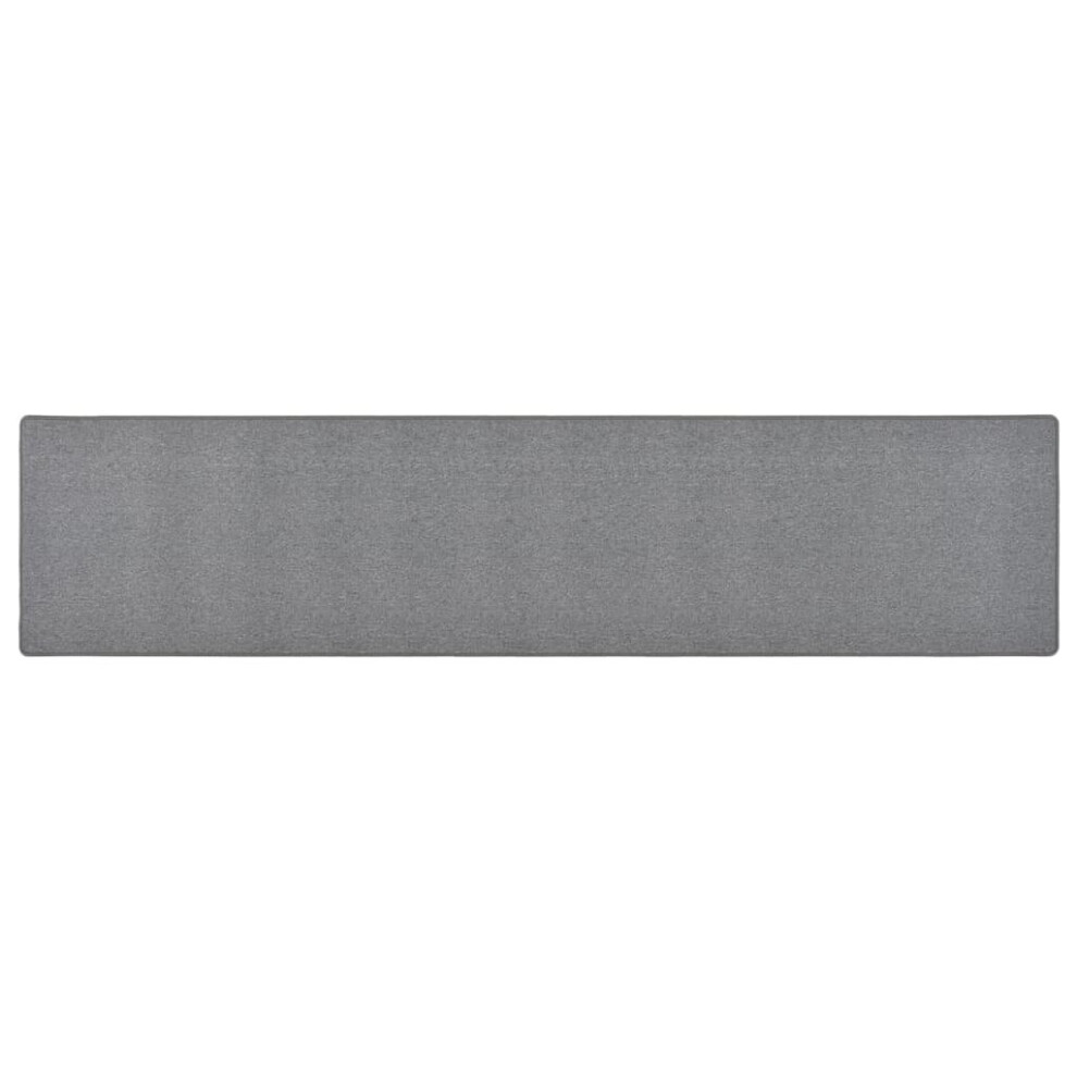 vidaXL Carpet Runner Dark Grey Hallway Kitchen Office Floor Carpet Area Rug