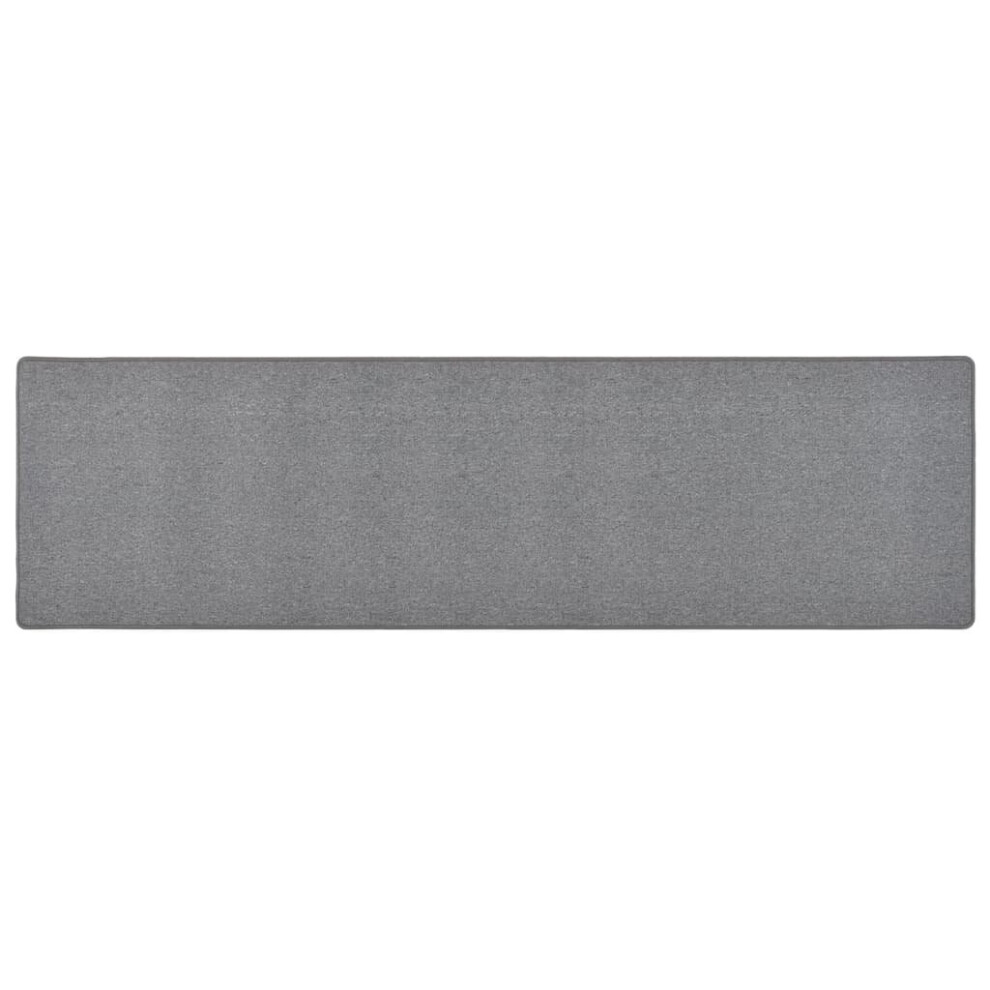 vidaXL Carpet Runner Dark Grey Hallway Kitchen Office Floor Carpet Area Rug