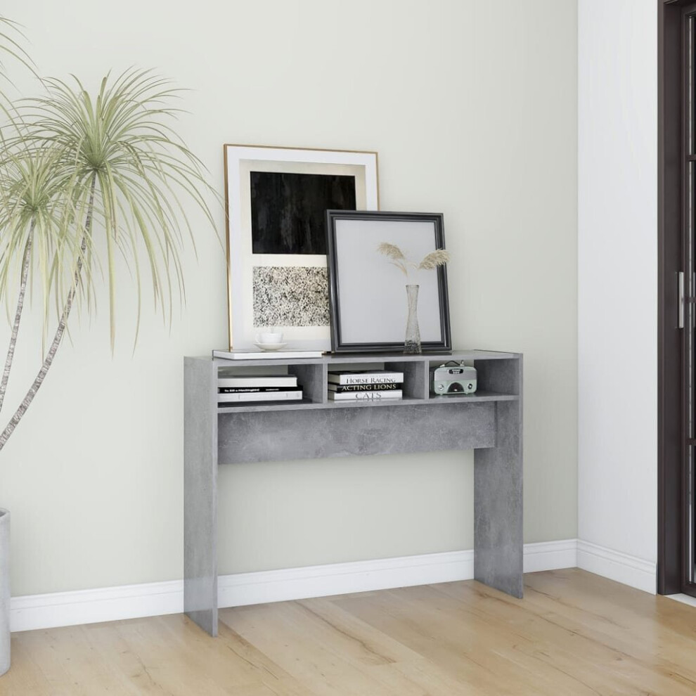 vidaXL Console Table Concrete Grey Engineered Wood Accent Couch End Side Table