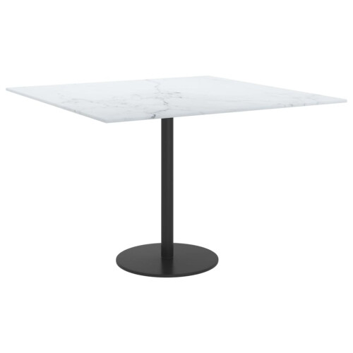 VidaXL vidaXL Table Top White Tempered Glass with Marble Design Dining Table Top Set 1