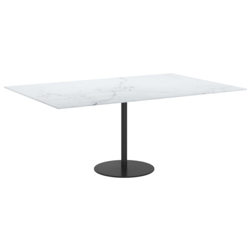 VidaXL vidaXL Table Top with Marble Design White Tempered Glass Coffee Table Top Set 1