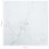 VidaXL vidaXL Table Top White Tempered Glass with Marble Design Dining Table Top Set 5