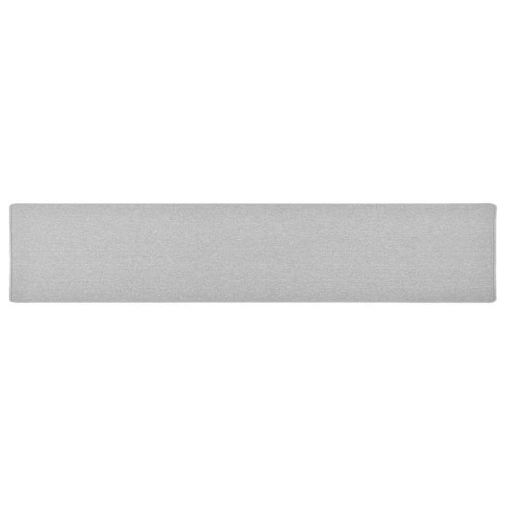 vidaXL Carpet Runner Light Grey Hallway Kitchen Floor Carpet Mat Area Rug