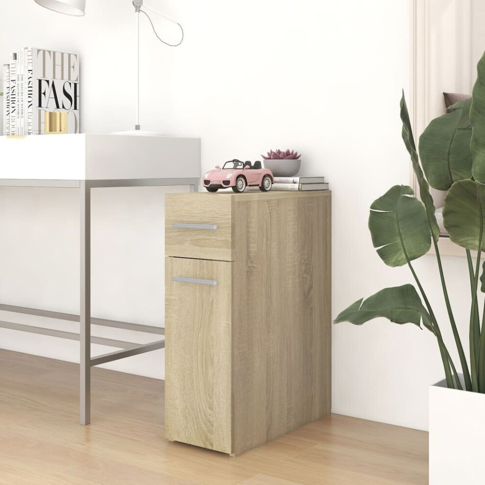 vidaXL Apothecary Cabinet Sonoma Oak Engineered Wood Storage Cabinet Organiser