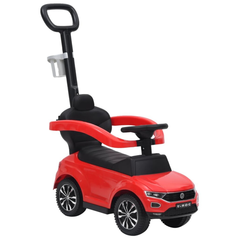 vidaXL Step Car Volkswagen T-Roc Red Game Garden Ride-on Toy Pedal Vehicle