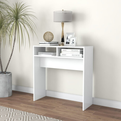 VidaXL vidaXL White Console Table - Engineered Wood Hall/End Table 78x30x80 cm (808296)
