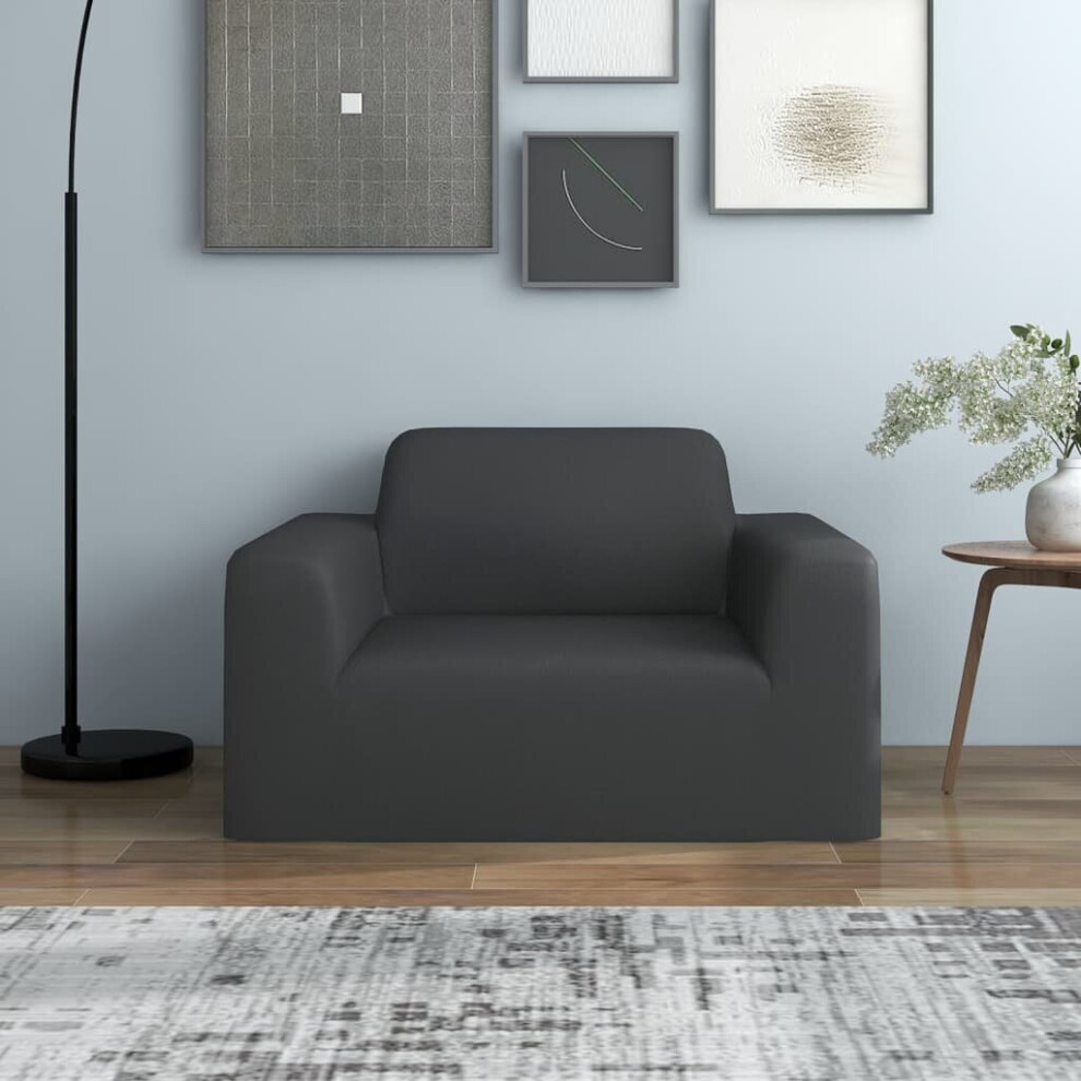 Vidaxl Stretch Couch Slipcover Polyester Jersey Couch Protector Anthracite