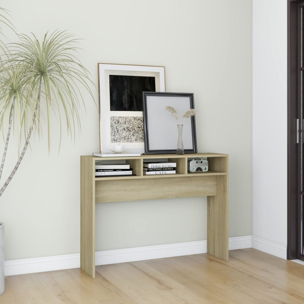 Vidaxl Console Table Sonoma Oak Engineered Wood Accent Couch Side Hall Table