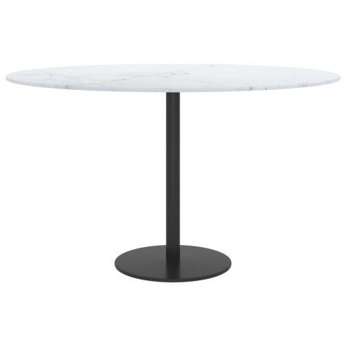 VidaXL vidaXL Table Top White Tempered Glass with Marble Design Dining Table Top Set 1