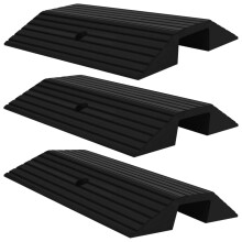 vidaXL 3x Bridge Threshold Ramps Rubber Wheelchair Rollators Door Curb Ramp