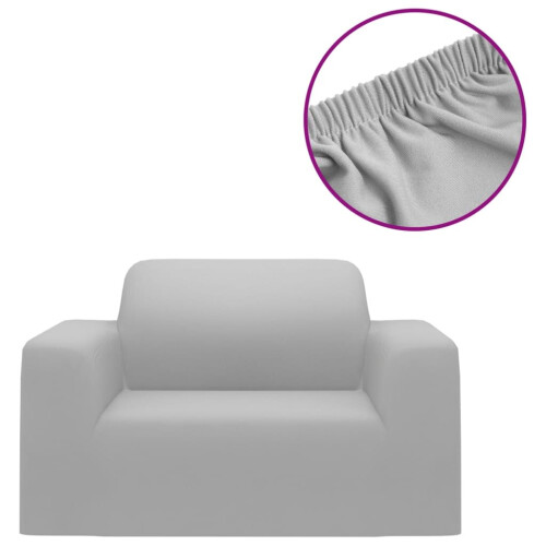 VidaXL vidaXL Stretch-Sofahusse Grau Polyester-Jersey 1