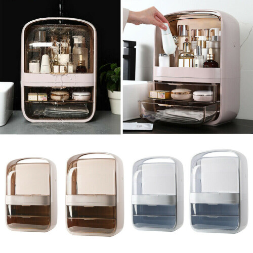 Make Up Case Pink L Dustproof Cosmetic Storage Box, Organizer , Best 2