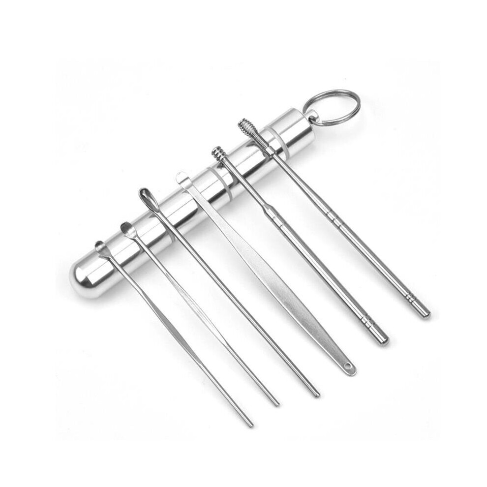 Lahdek Stainless Steel Spiral Ear Pick Spoon Set Ear Wax Removal Tool Ear Care Cleaning Tool Ear Wax Removal Kit