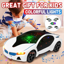 Electric Dancing Rotating Car Toy Led Flashing Light Music Singing Sound Toy Universal Car Children's Sports Car Model Toys Gift