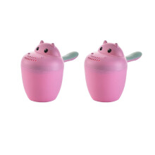 Infant Hippo Shampoo Cup Lovely Handle Design Multifunctional Safe And Non-toxic Cup Lovely Cartoon Style