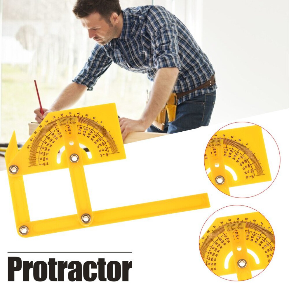 Protractor And Angle Finder Woodworking Measurement Tool 0 To 180 Angle Ruler Plastic Protractor Measuring Tool 3304242213608