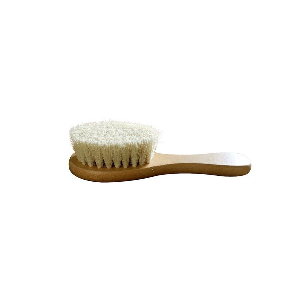 New Baby Care Pure Natural Wool Baby Wooden Brush Comb Brush Baby Hairbrush Newborn Hair Brush Infant Comb Head Massager Lahdek