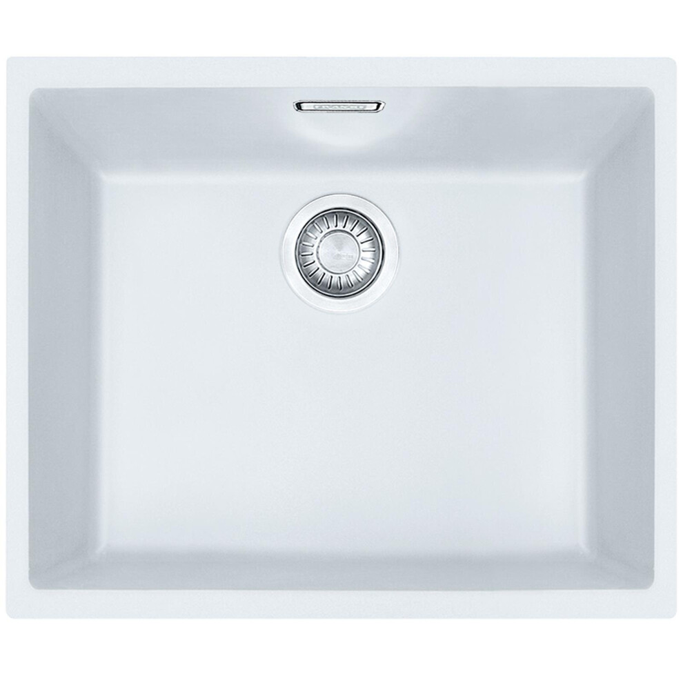 Franke SID 110-50 1.0 Bowl Polar White Tectonite Undermount Kitchen Sink & Waste