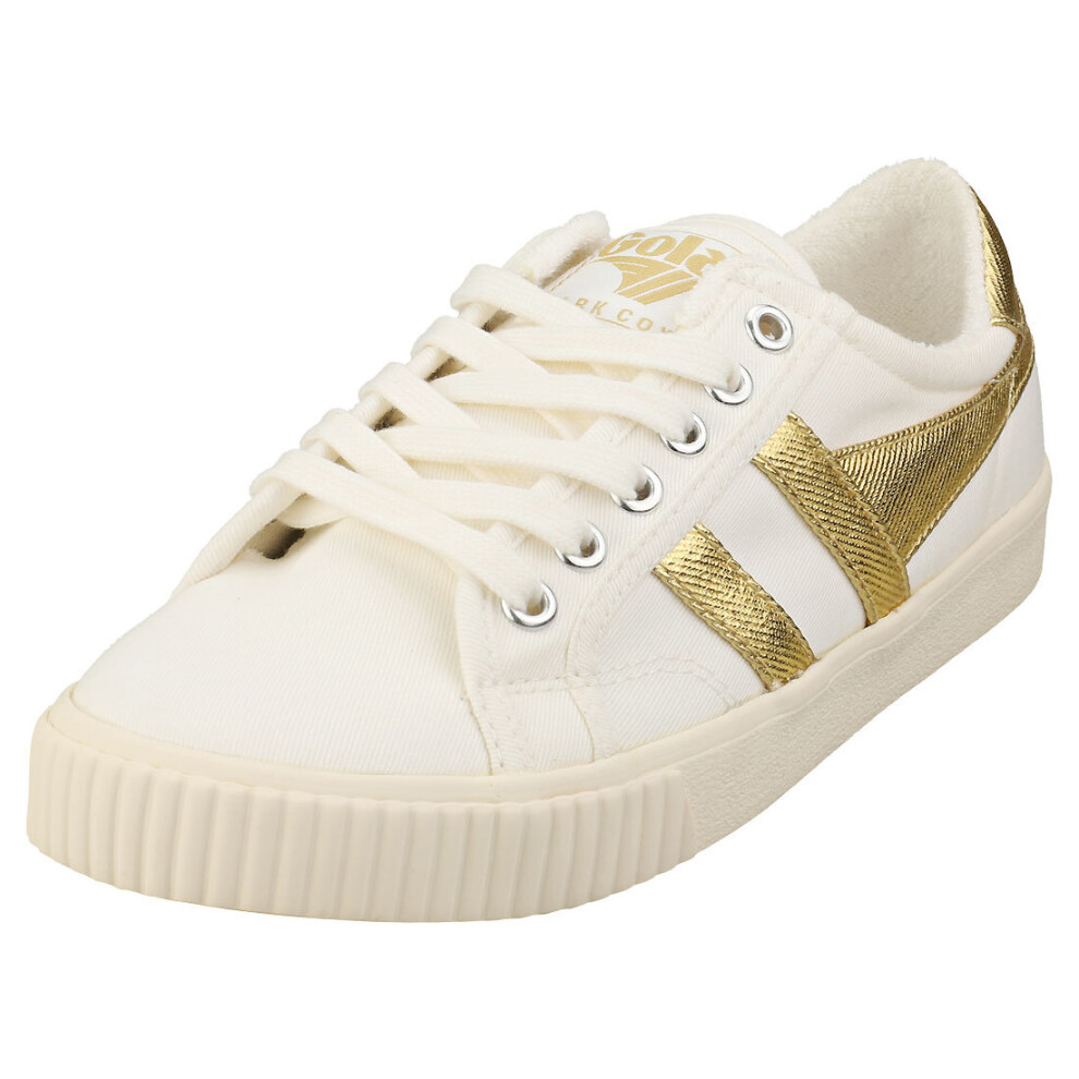 Gola Tennis Mark Cox Womens Casual Trainers in Off White Gold - Size 5 UK