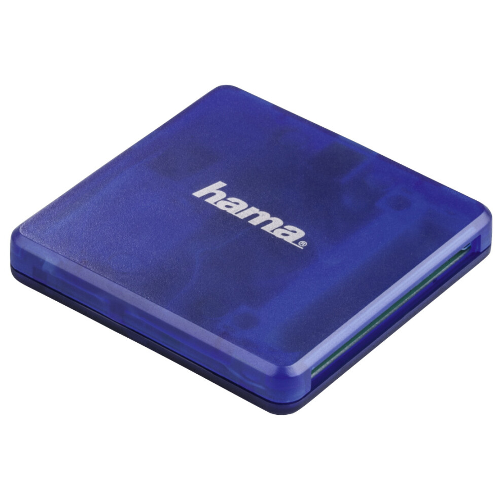 Hama USB 2.0 Multi Card Reader Blue - SD/Micro SD/CF