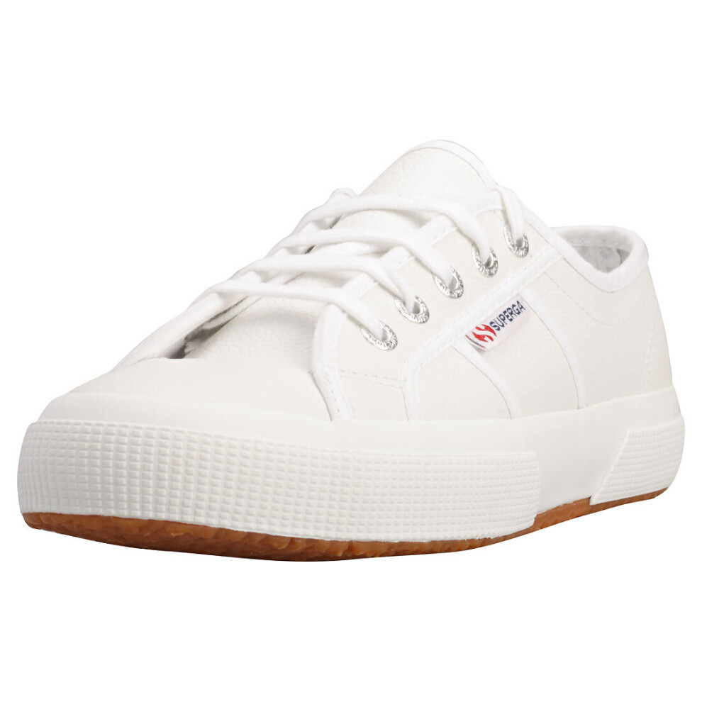 Superga 2750 Efglu Womens Fashion Trainers in White Gum - Size 5 UK