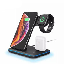(White) 3 in 1 Wireless Charger Dock Charging Station For iWatch iPhone 8 11 Pro Max XS