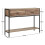 Living And Home Metal Frame Console Table for Hallway with 2 Drawers 6