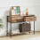 Living And Home Metal Frame Console Table for Hallway with 2 Drawers 2