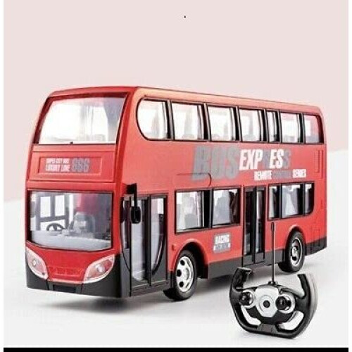 2.4GHz RC London Double Decker Bus RC Radio Remote Control LED Bus Music & Lights Dynamic Bus Speed
