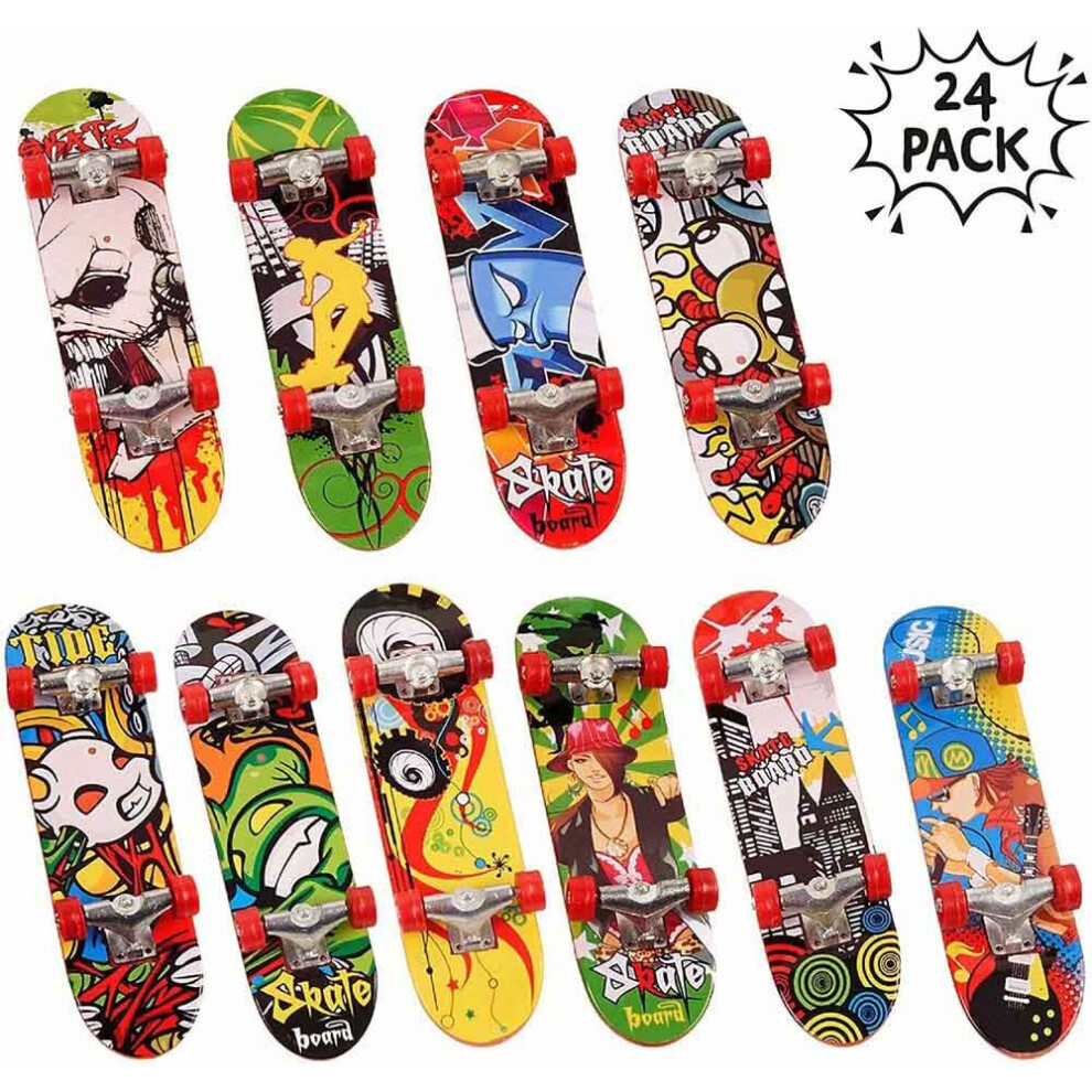 (12PCS) 12 Finger Skateboard Fingerboard Skate Board Kids Table Deck Kids Mini Gift Toys