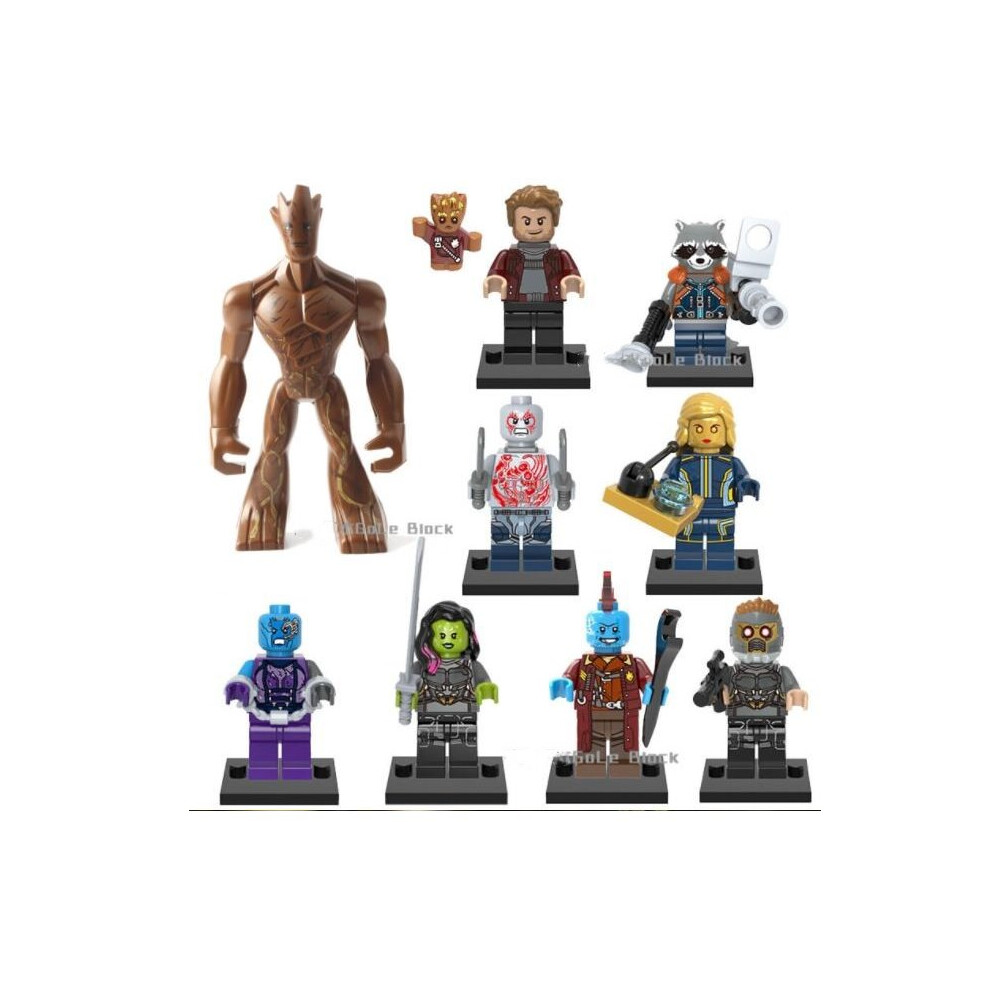 (9PCS Guardians of the Galaxy Minifigure) Guardians of the Galaxy Avengers Minifigures Kids Toys gifts Christmas Gift Fit Lego