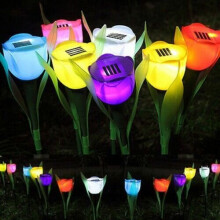 Fonctionnant à l'énergie Solaire Fleur de Tulipe LED Garden Feu de Jardin