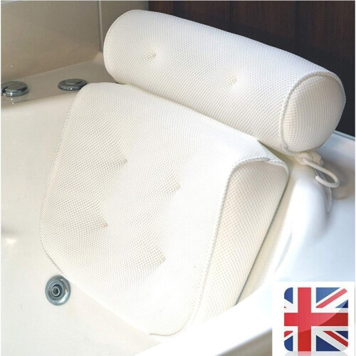 Comfortable Bathroom Spa Bath Pillow Non-Slip Bathtub Headrest Cushion 2