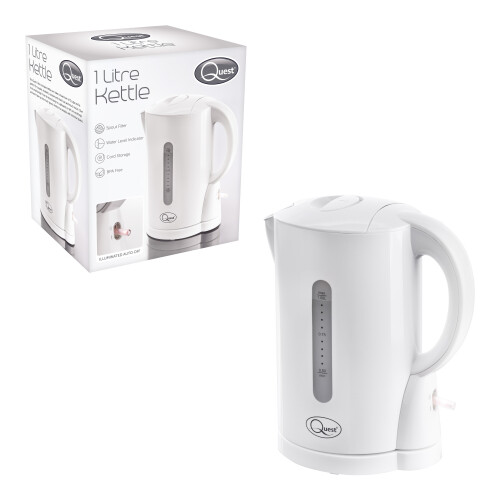 Quest Quest 36039 1 Litre White Kettle / Spout Filter, Water Level Indicator