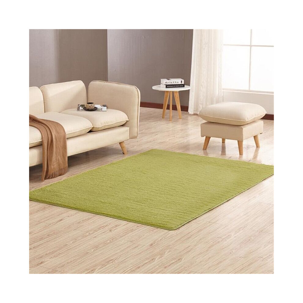 (Grass 40*60Cm/15.7*23.6In) Fluffy Rugs Anti-Skid Shaggy Rug Dining Room Carpet Floor Mats Home Bedroom Green