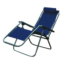 (Blue, 1) Garden Chair Sun Lounger Zero Gravity Folding Recliner Patio Furniture Textoline