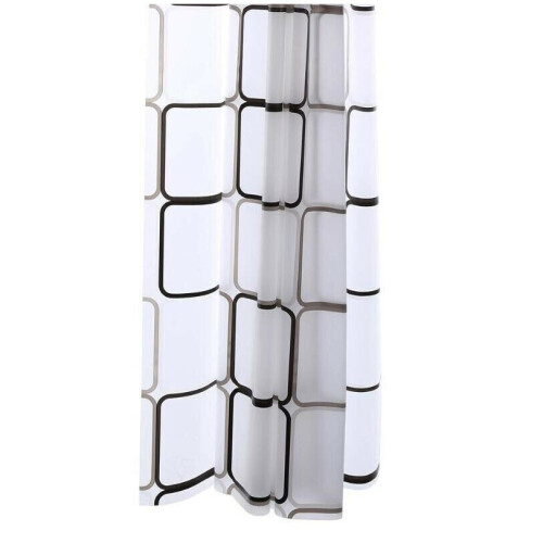 (Large Quadro) Shower Curtain Mould & Mildew Resistant 12 Hook 2
