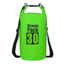 (Green, 30L(Double Shoulder Strap)) 2L-30L PVC Waterproof Dry Bag Sack Ocean Pack Floating Boating Kayaking Camping
