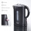 Quest Quest 35039 1 Litre Black Kettle / Spout Filter, Water Level Indicator 2