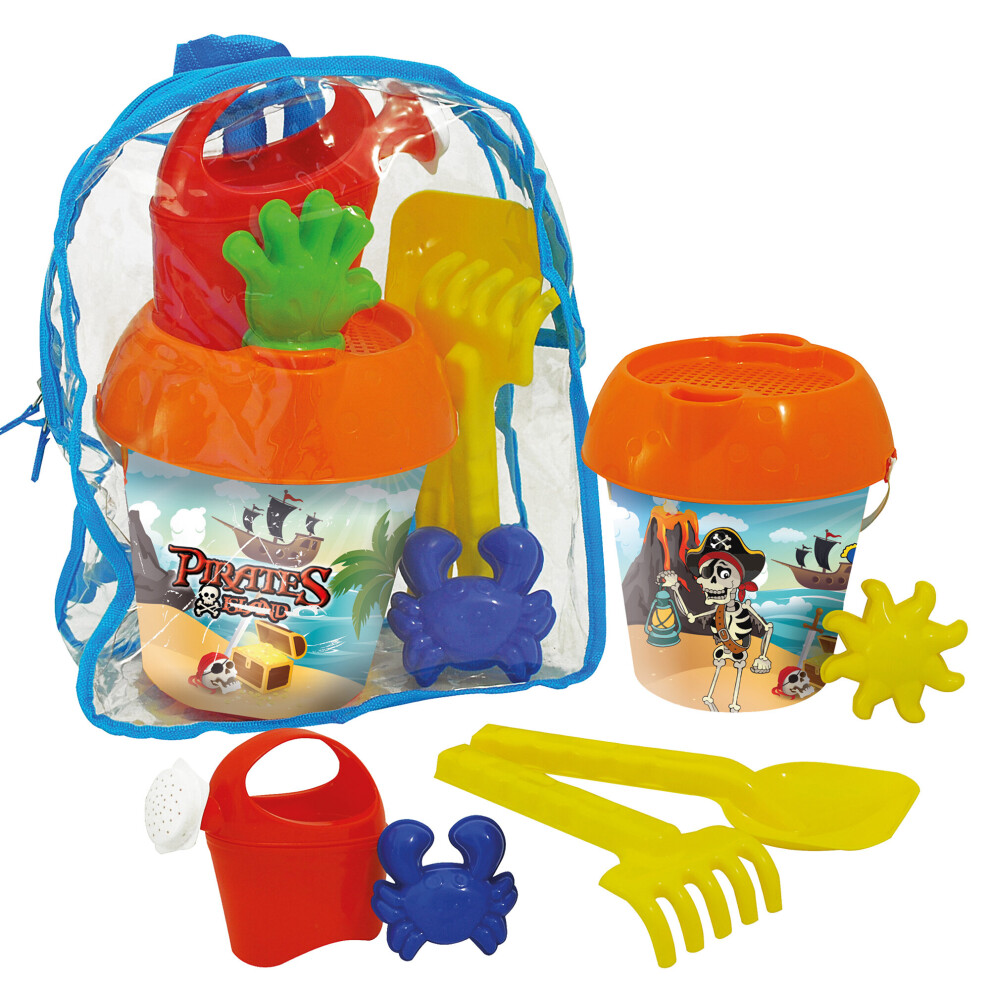 (Pirates) Disney Bucket & Spade Beach Set Bag Backpack Sand