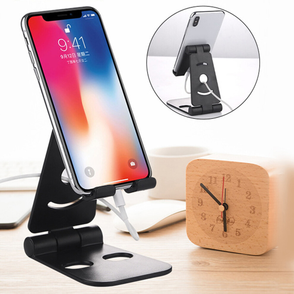 (White) Portable Foldable Desktop Tablet Phone Bracket Lazy Holder For Smartphones And Tablets Below 8 Inch White 9424349325432